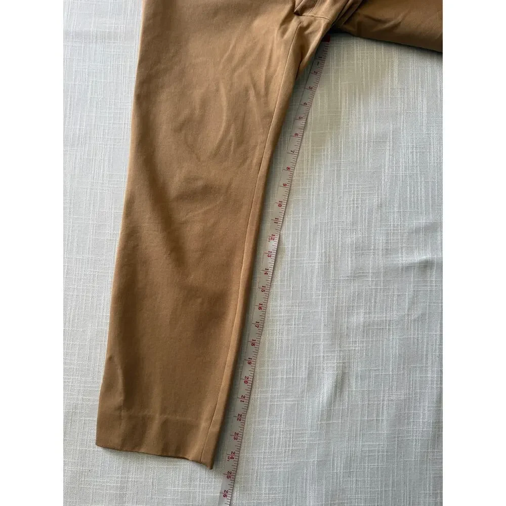 Banana Republic Sloane Women’s Petite Size 10P Tan Cotton-Viscose Blend Pants